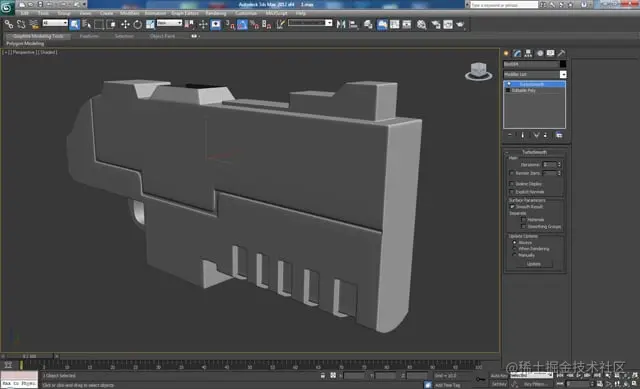 3D 工作室最大建模教程未来派螺栓枪