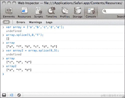 使用 splice 函数删除音乐点的时间