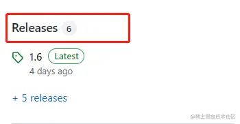 github的release显示区域