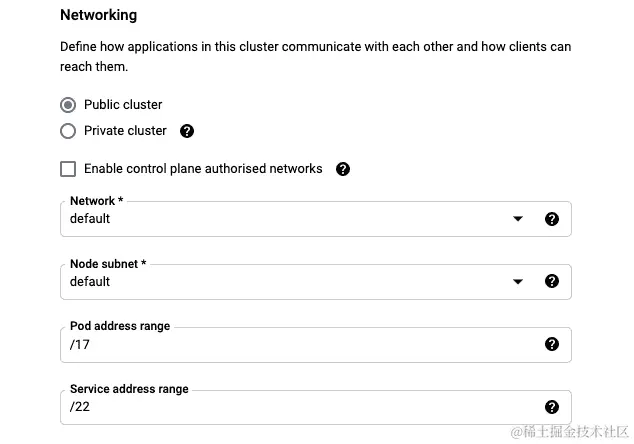 图 8.19 – GKE 自动驾驶集群配置