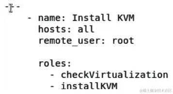 图 11.23–检查虚拟化支持并安装 KVM 的主要 Ansible playbook