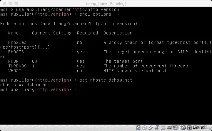 使用 Metasploit 进行扫描