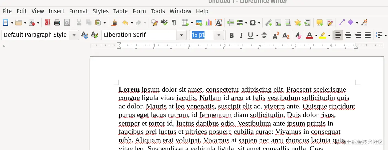 Image of LibreOffice work space