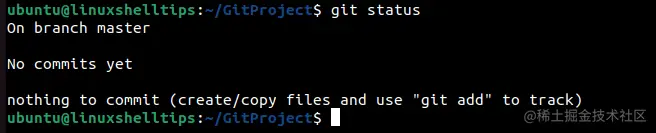 显示 Git 存储库的状态