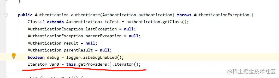 AuthenticationManager管理一系列AuthenticationProvider