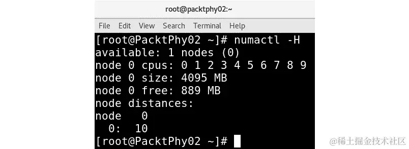 图 15.16 - numactl -H 输出