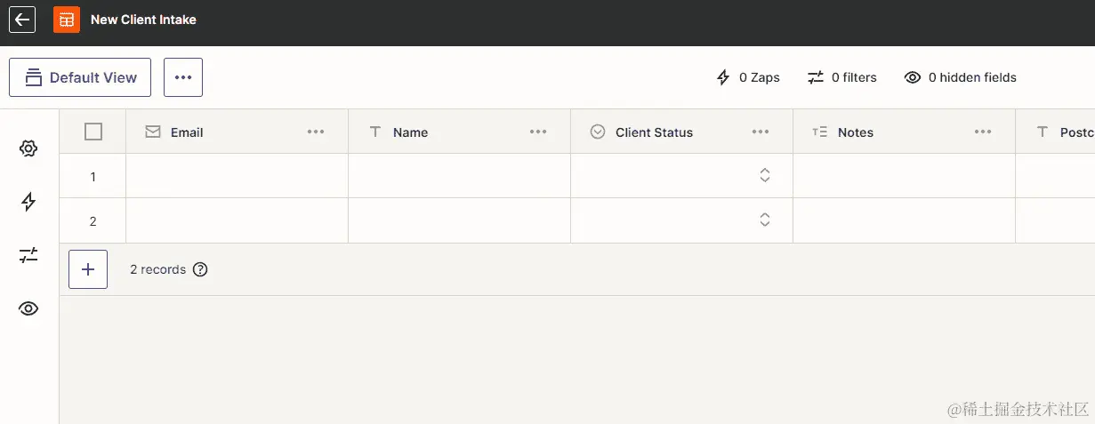图 13.16 – 使用 Zapier Tables 创建表格