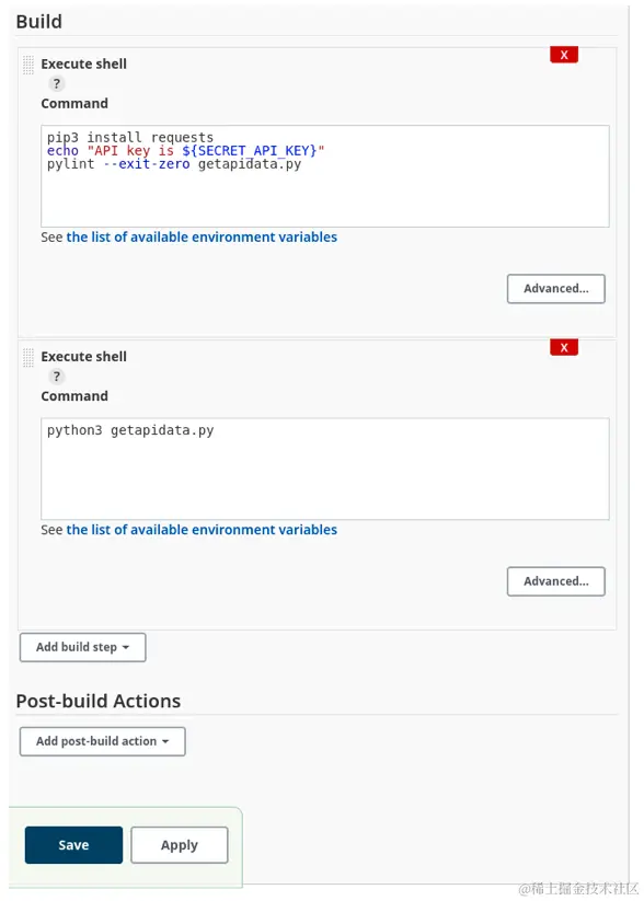 图8 更新构建配置