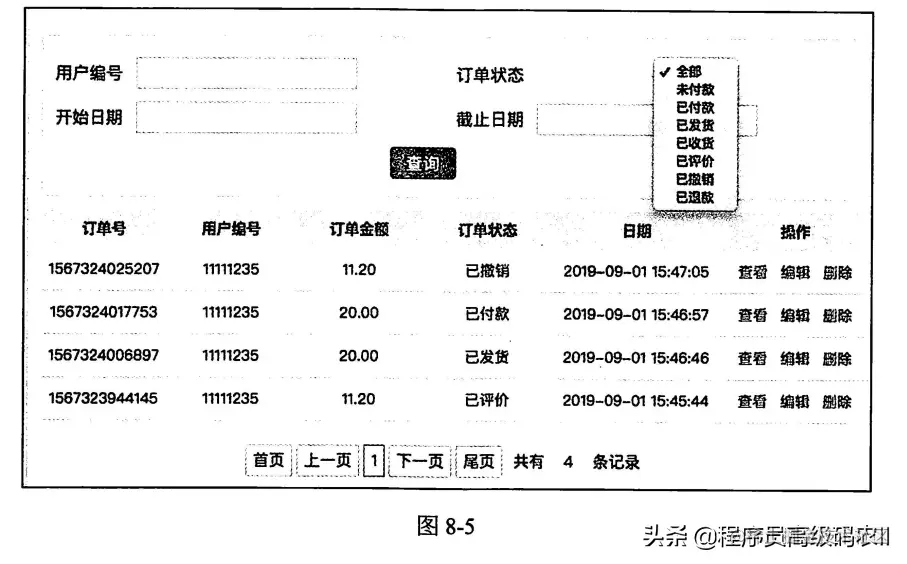 海量订单系统微服务开发：订单接口管理后台微服务开发、集成测试