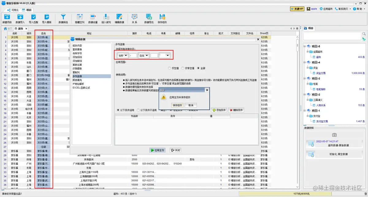 全国超市区域分布数据分析