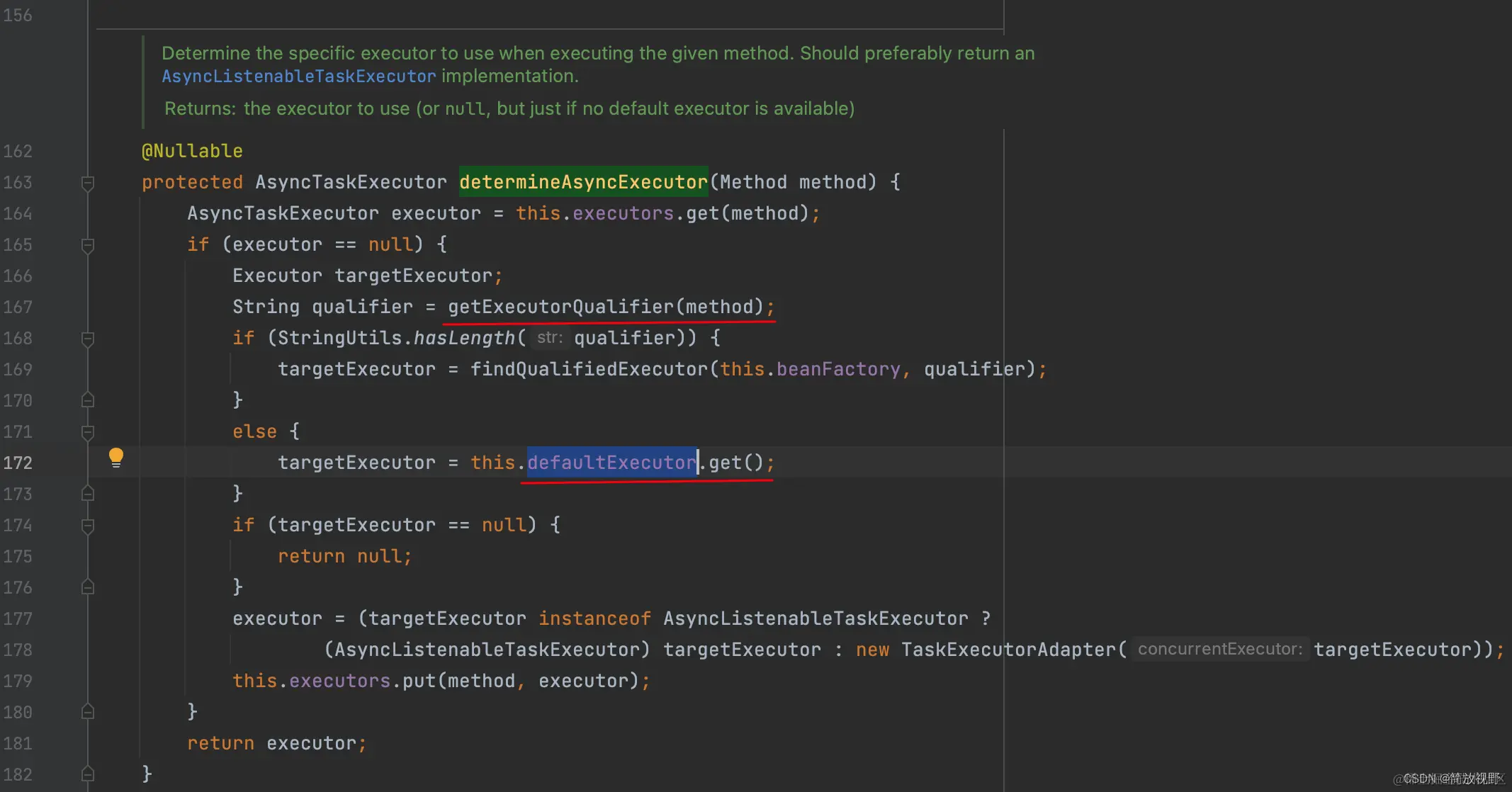 AsyncExecutionAspectSupport.determineAsyncExecutor()