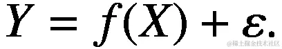 Y=f(X)+\varepsilon .