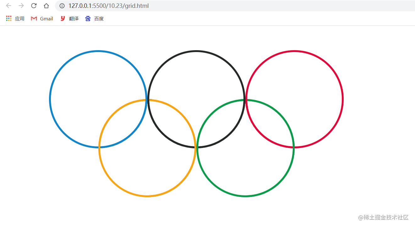 I used a grid layout to achieve the Olympic rings - Moment For Technology