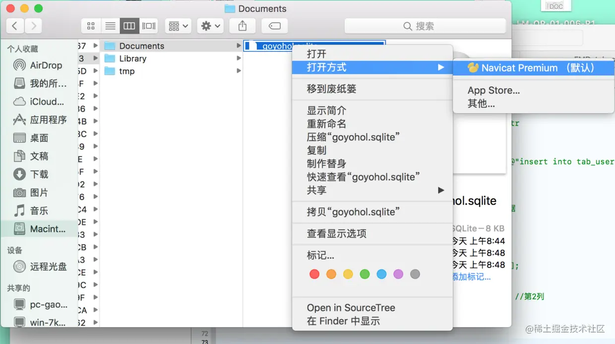 打开“goyohol.sqilte”文件