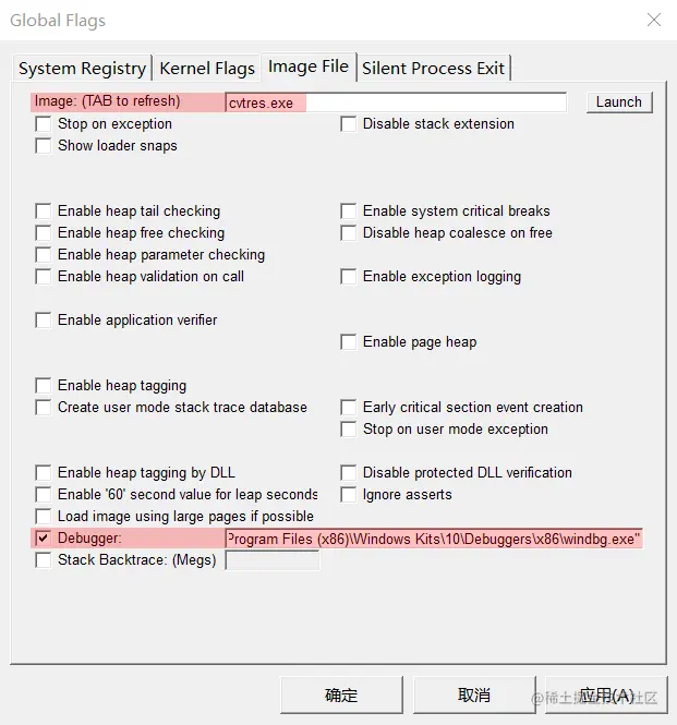 gflags-cvtres-setting