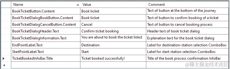 图 5.4 - 在 Visual Studio 中查看.resw 文件