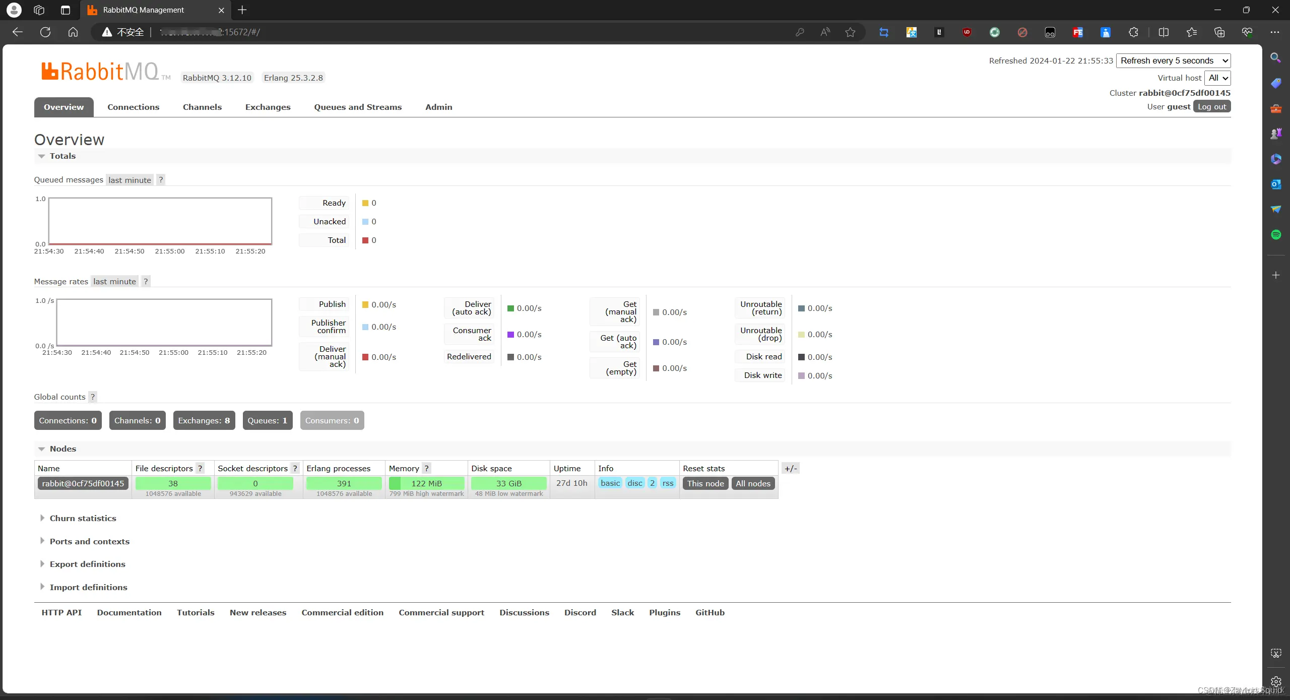 RabbitMQ管理界面