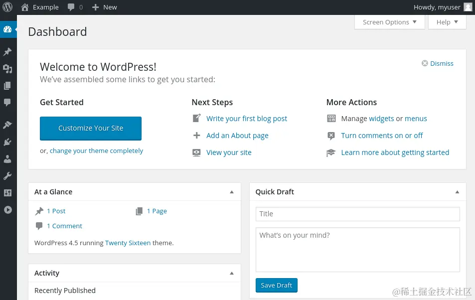 WordPress 登录提示
