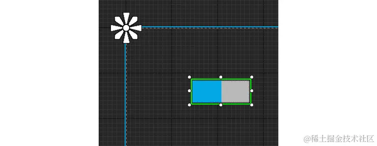 图 8.28：进度条向右填充一半