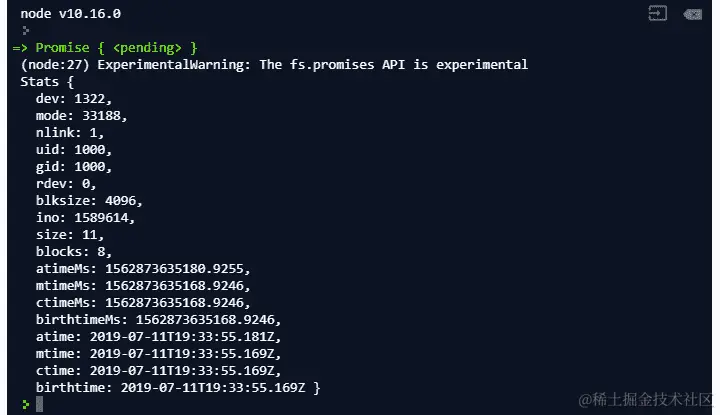 图 9.41：通过导入 fspromise 调用 promise 的对应项