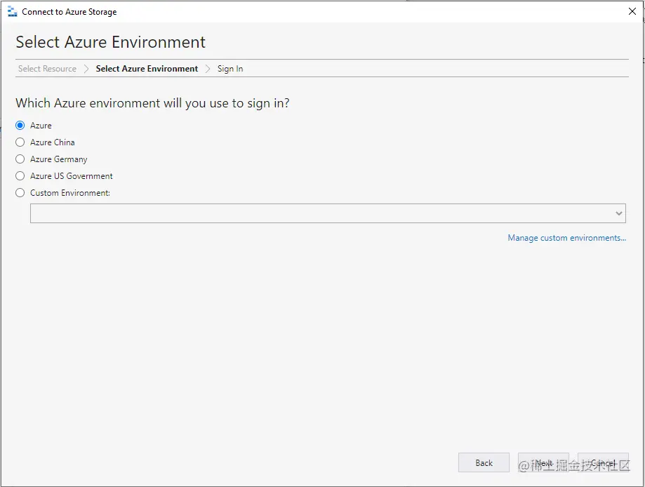 Choose your Azure environment