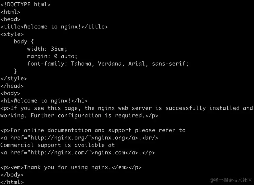 图 1.6：Nginx 容器的响应
