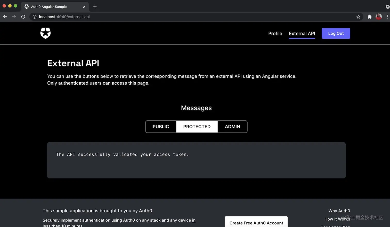 View Protected Endpoint Response