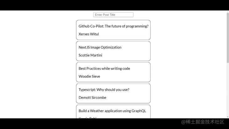 A final demo of the search field we built!