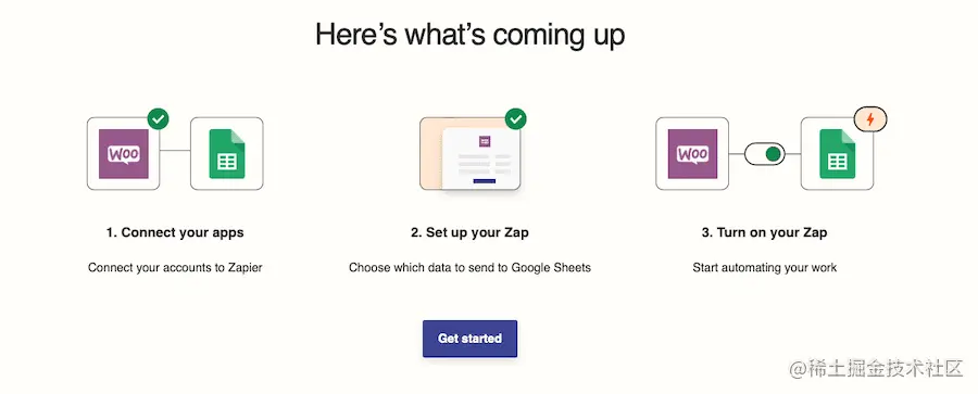 Setting up Zapier.