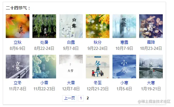 二十四节气表二