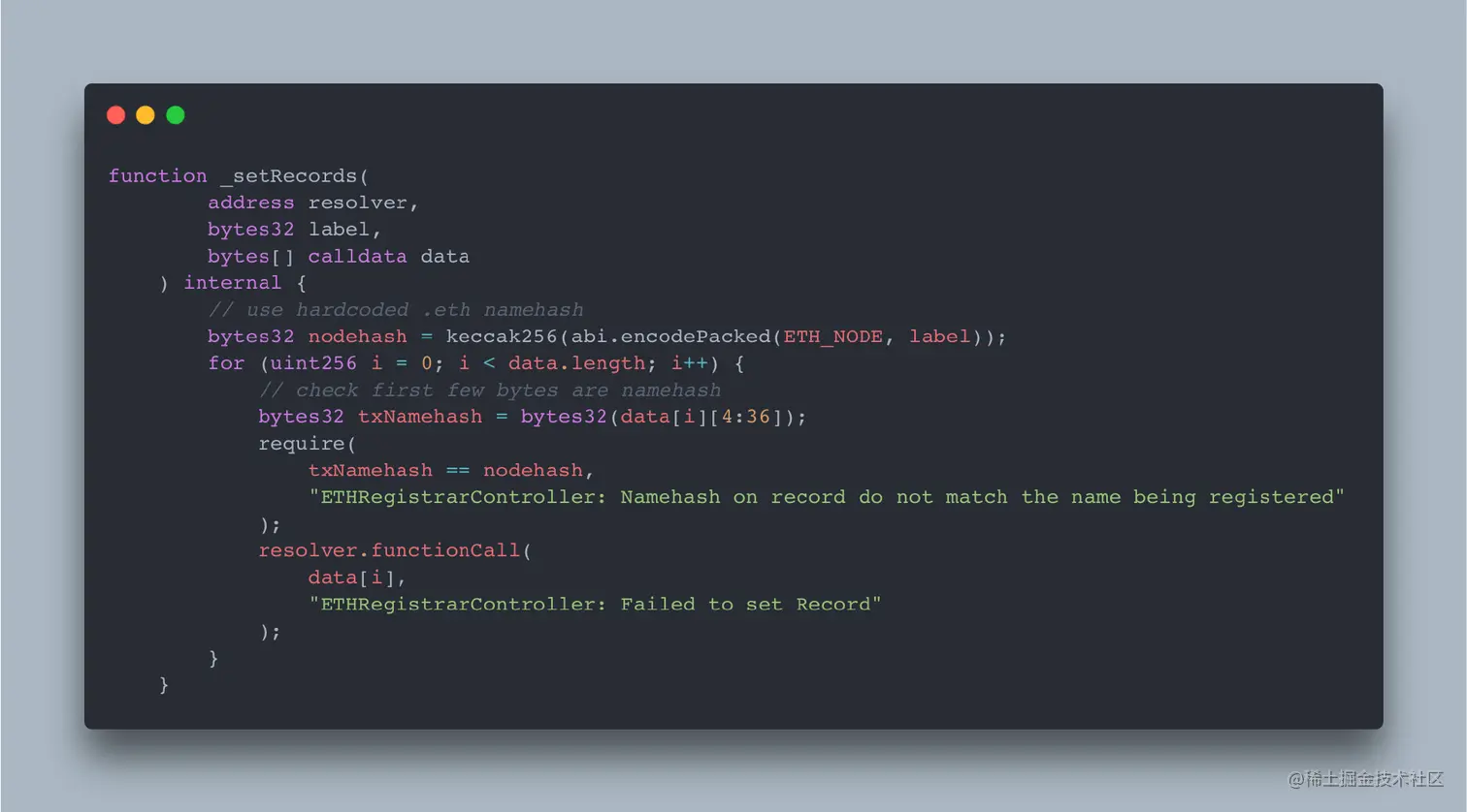 ENS基础技术解析(一) 注册流程ENS基础技术解析(一) 注册流程最近在弄关于ENS这类DID的东西，准备记录一下基- 掘金