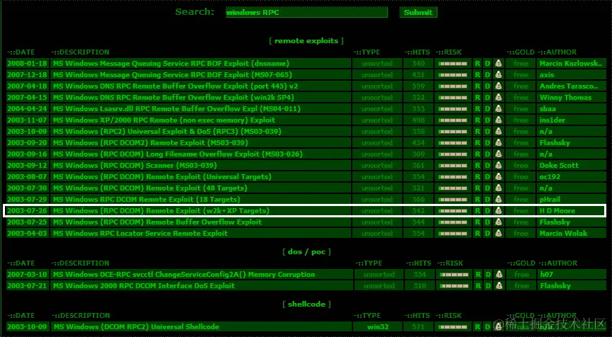 从在线数据库中查找漏洞