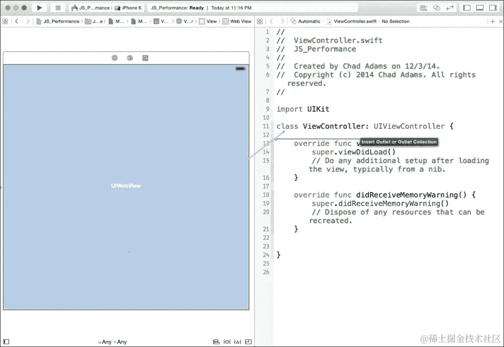 设置简单的 iOS 混合应用程序