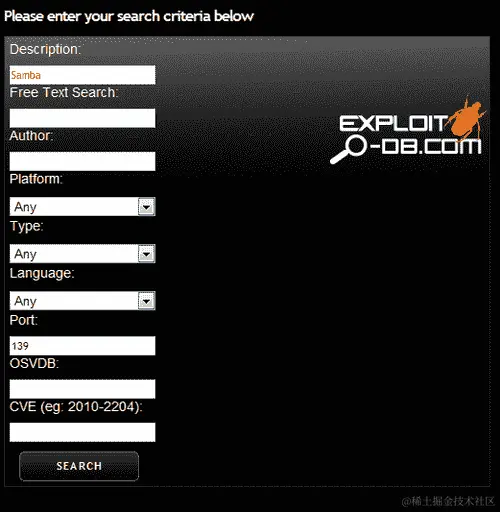 搜索 Exploit-DB
