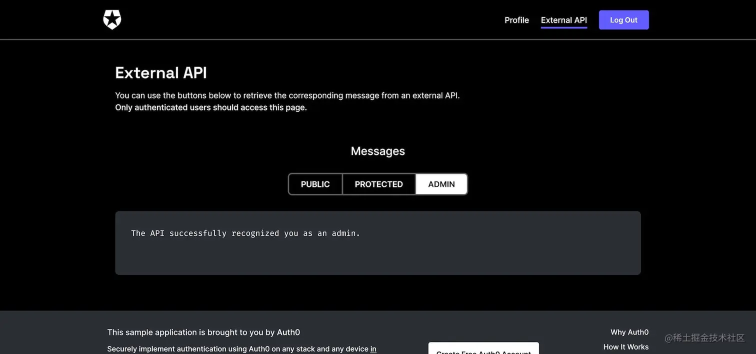 The sample frontend application