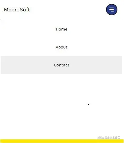 Expanded Version Of Navbar