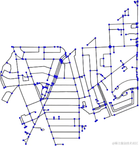 曼哈顿切尔西社区可行走街道网络地图