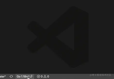 Access the go.work file via the Go status bar’s Quick Pick menu
