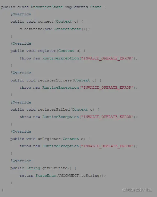 未连接状态的接口