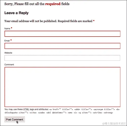 项目：将内置评论表单转为 Ajax