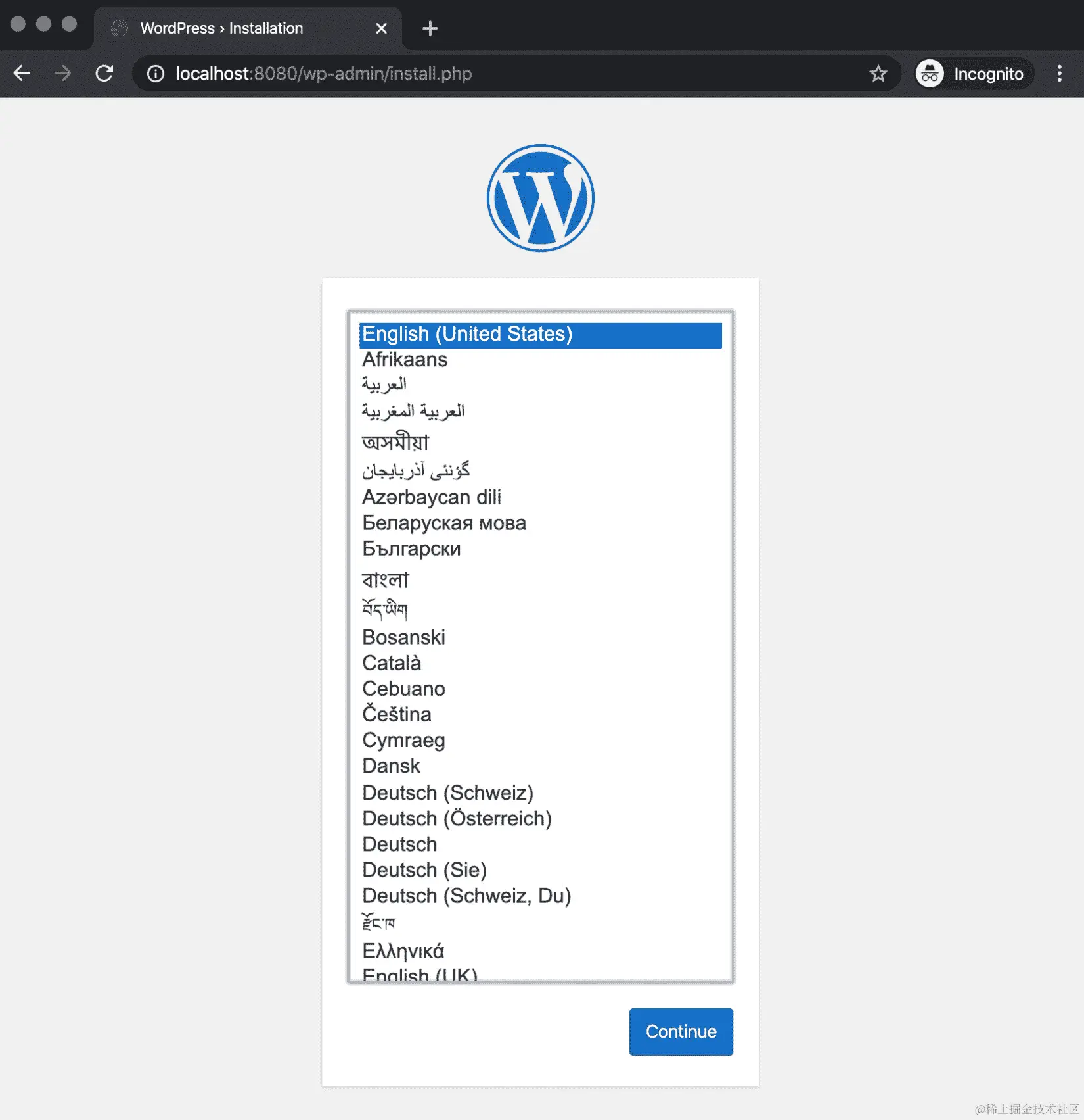 图 5.24：WordPress 设置屏幕