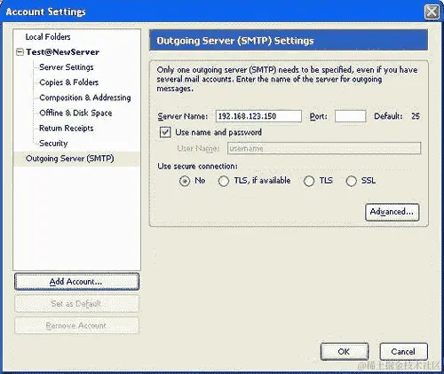 使用 Mozilla Thunderbird 通过 IMAP 检索邮件