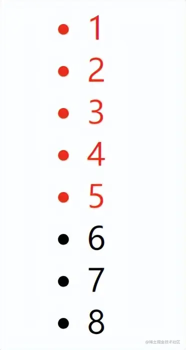 选择前五个元素