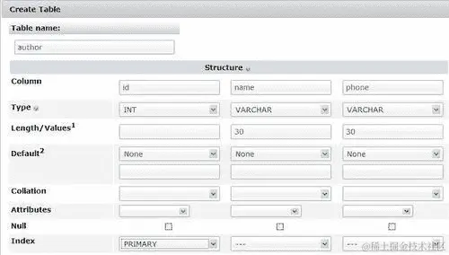 创建一个额外的表