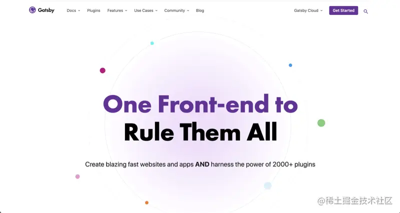 Gatsby官网截图