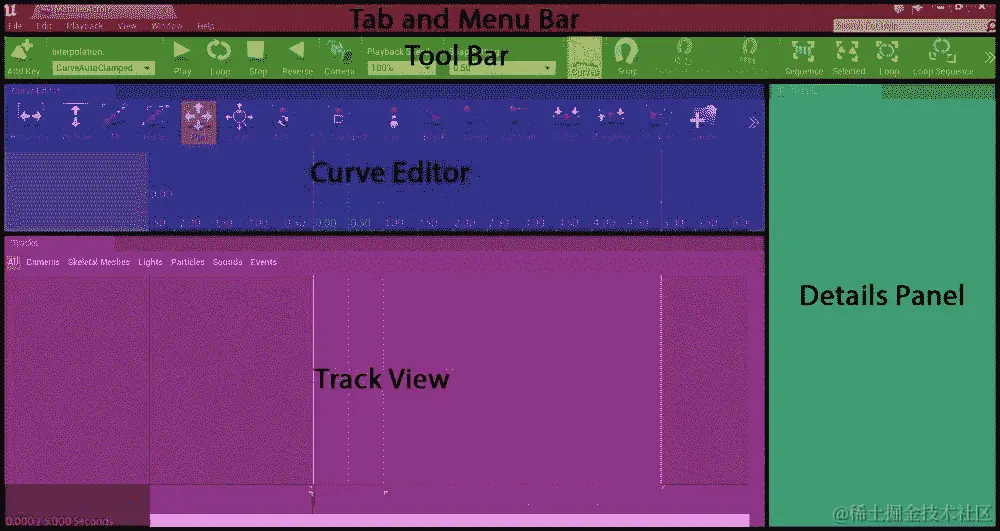 虚幻 Matinee 用户界面