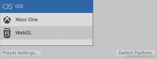 图 22.28 - 切换到 iOS 构建