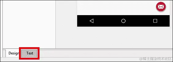 检查新按钮的 XML 代码