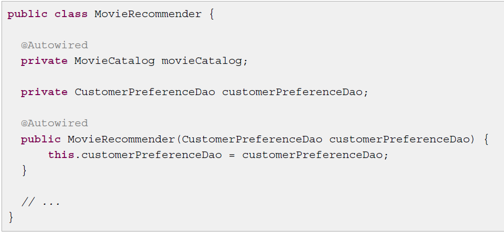 Spring DI dependency injection methods and differences - Moment For ...