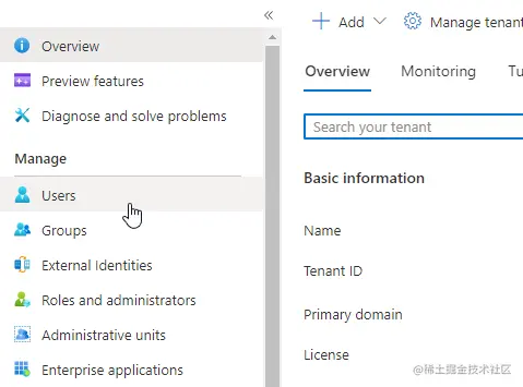 azure manage users